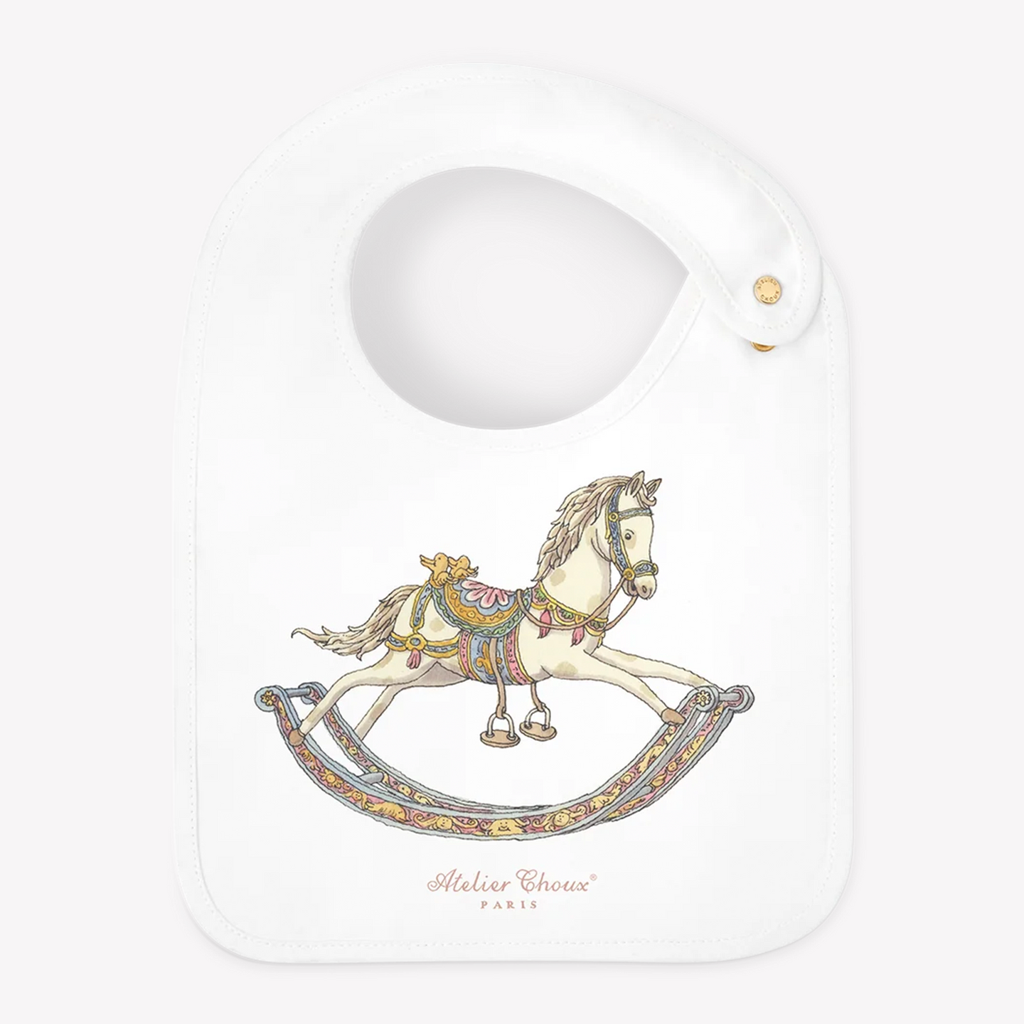 Atelier Choux Baby Slab Rocking Horse In Wit
