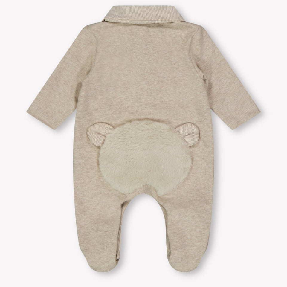 First Baby Unisex Playsuit In Beige