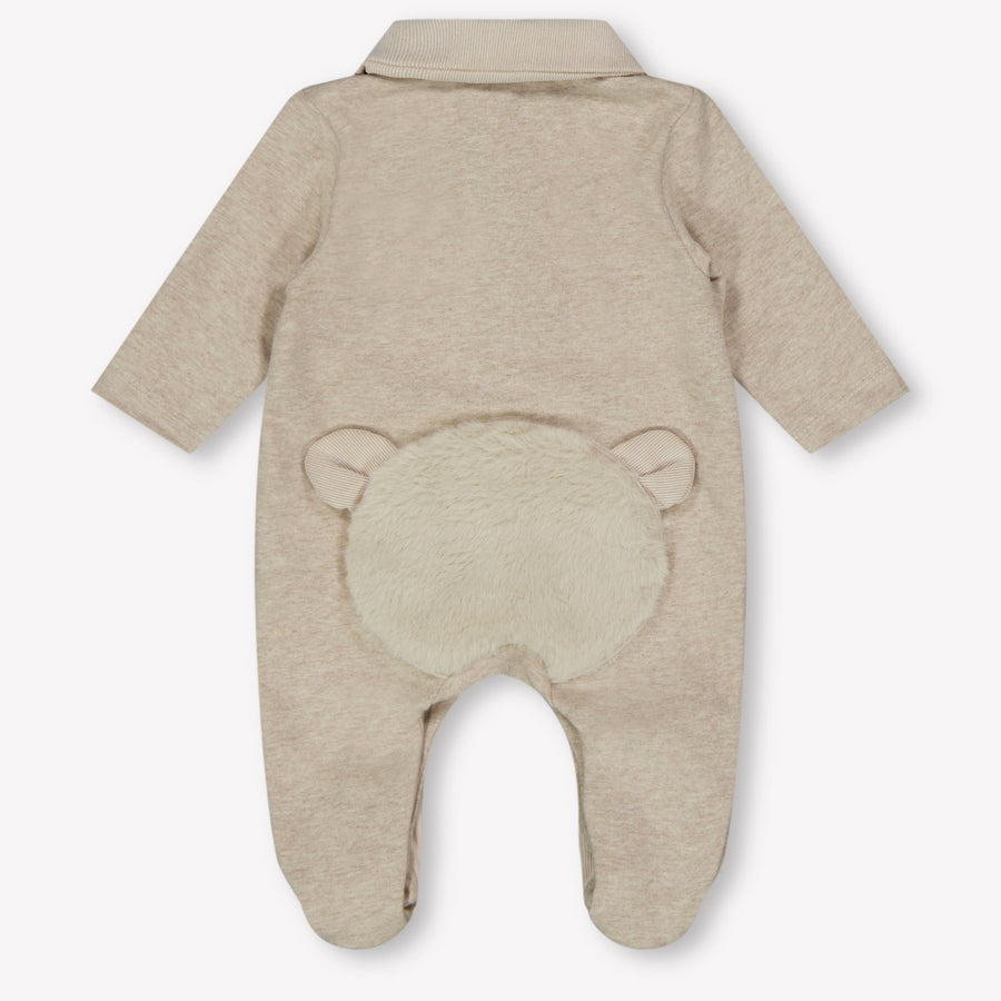 First Baby Unisex Playsuit In Beige