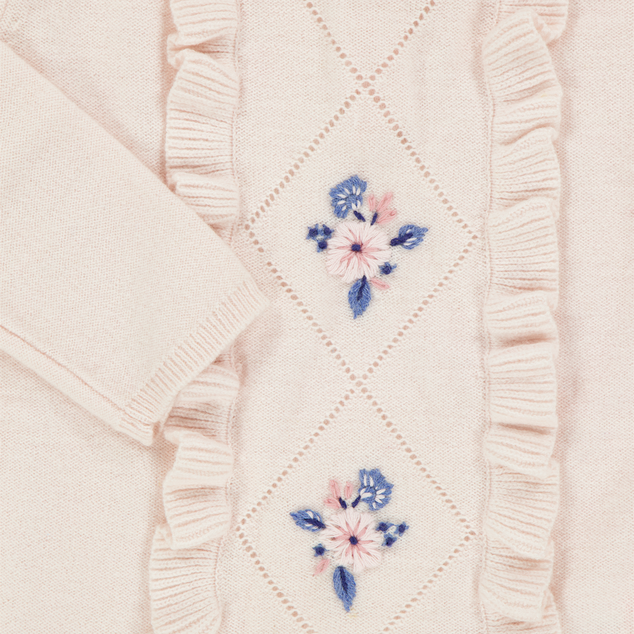 Tartine et chocolat Baby Girls Sweater in Light Pink