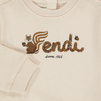 Fendi Baby Unisex Trui In Licht Beige