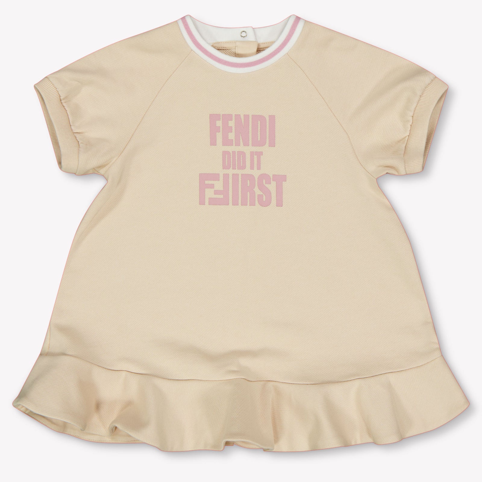 Fendi Baby Meisjes Jurk In Licht Beige