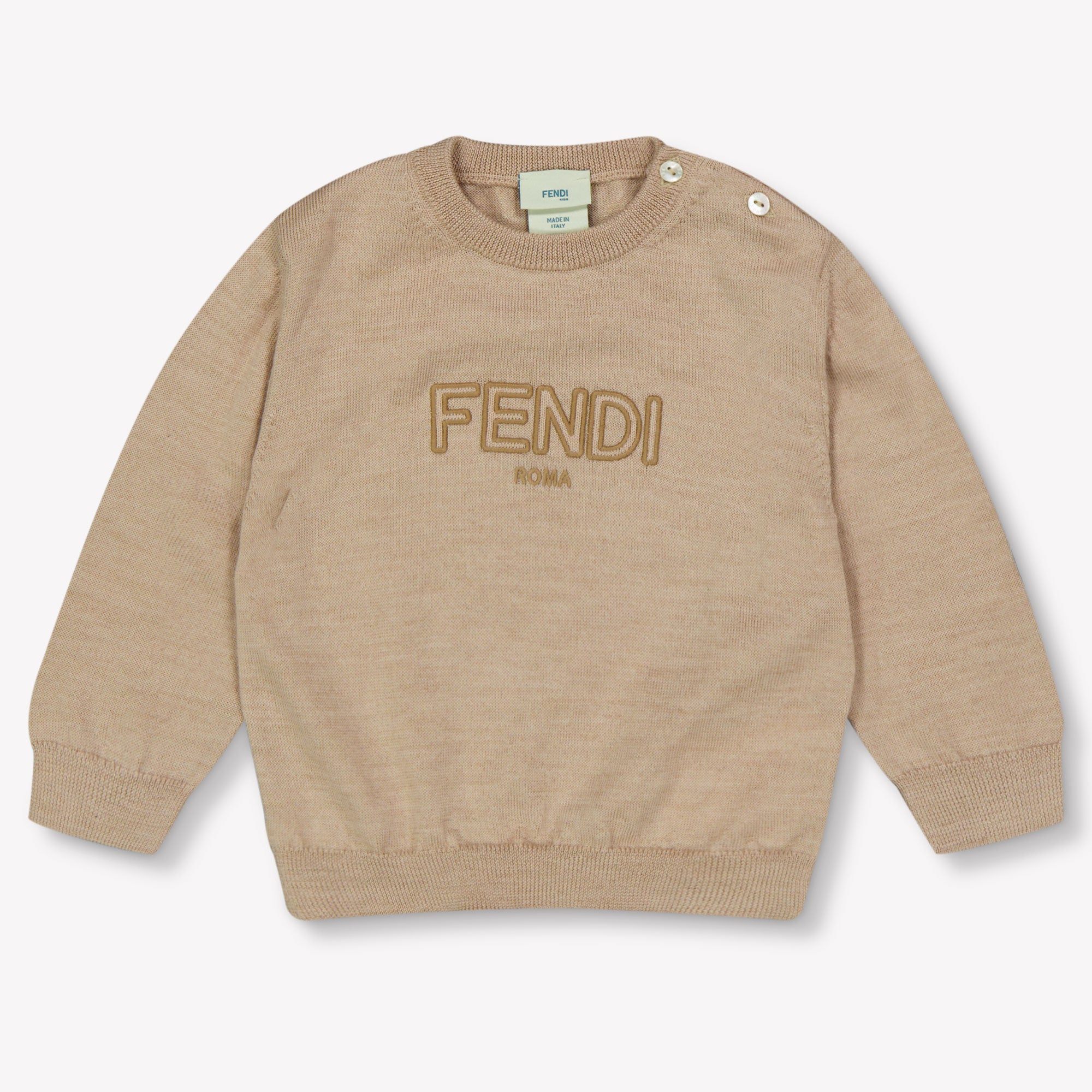 Fendi Baby Unisex Trui In Licht Beige