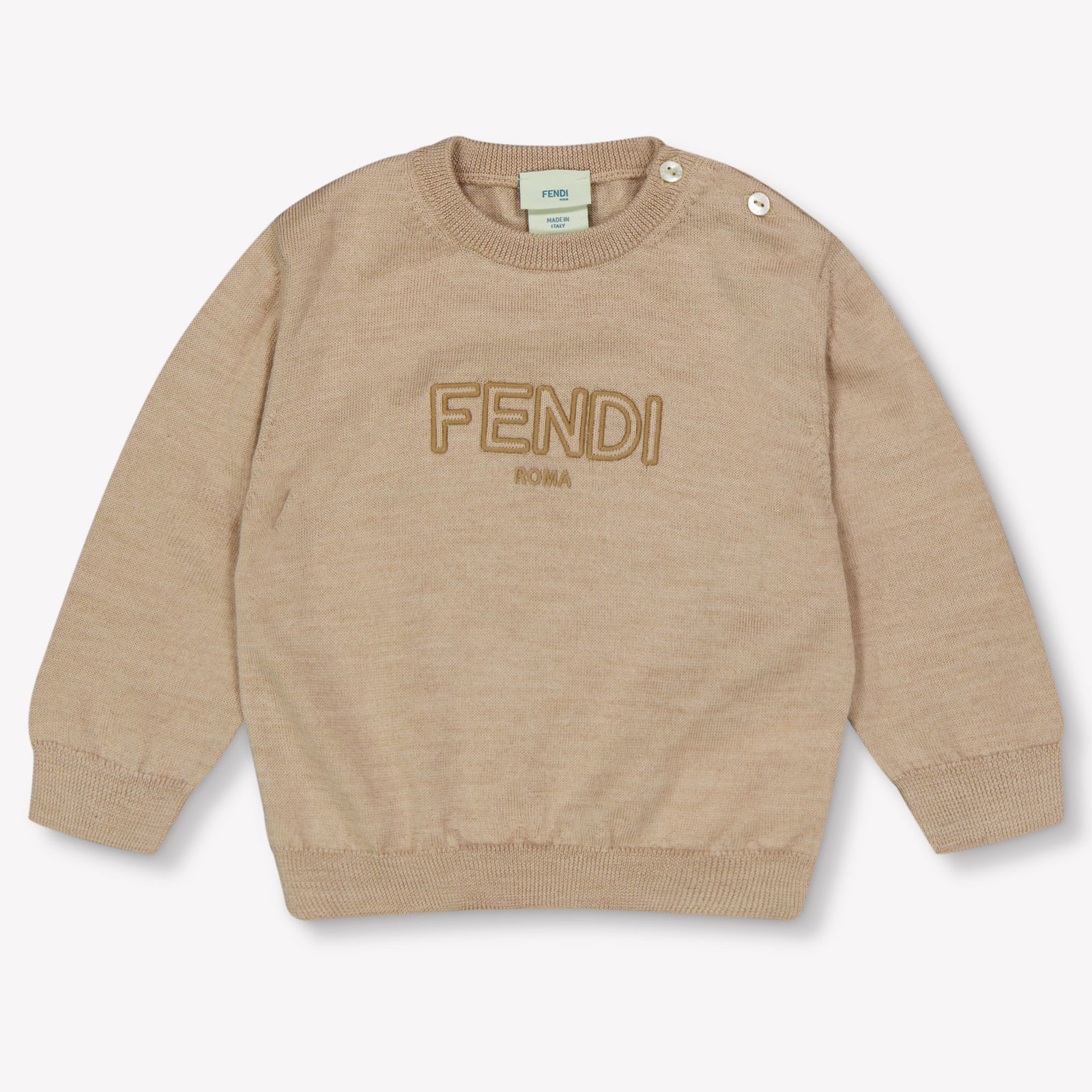 Fendi Baby Unisex Trui In Licht Beige