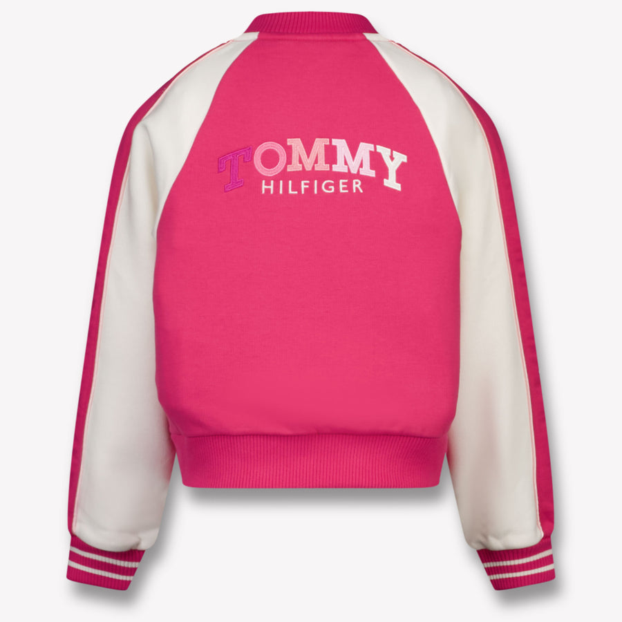 Tommy Hilfiger Kinder Meisjes Tussenjas In Fuchsia