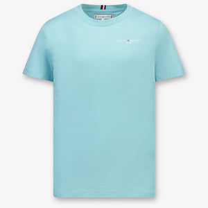 Tommy Hilfiger Kinder Unisex T-Shirt In Turquoise