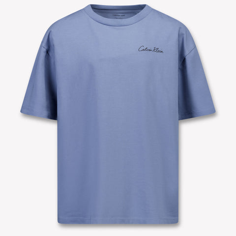 Calvin Klein Kinder Jongens T-Shirt In Licht Blauw
