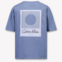 Calvin Klein Kids Boys T-Shirt In Light Blue