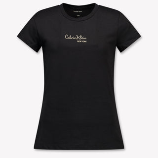 Calvin Klein Kids Girls T-Shirt In Black