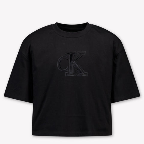 Calvin Klein Kinder Meisjes T-Shirt In Zwart