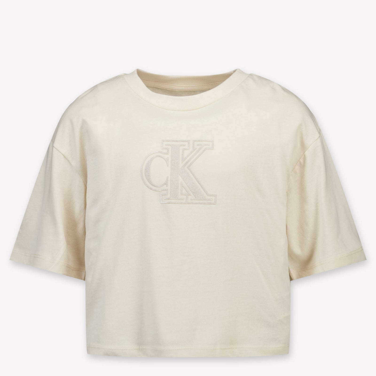 Calvin Klein Kinder Meisjes T-Shirt In Off White