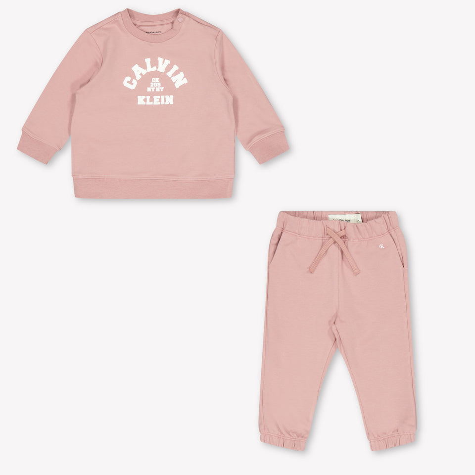 Calvin Klein Baby Girls Jogging suit In Pink