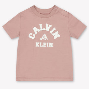 Calvin Klein Baby Unisex T-Shirt In Pink