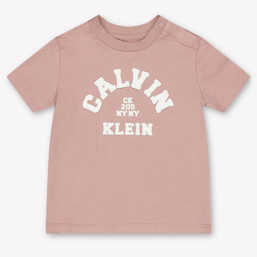 Calvin Klein Baby Unisex T-Shirt In Pink