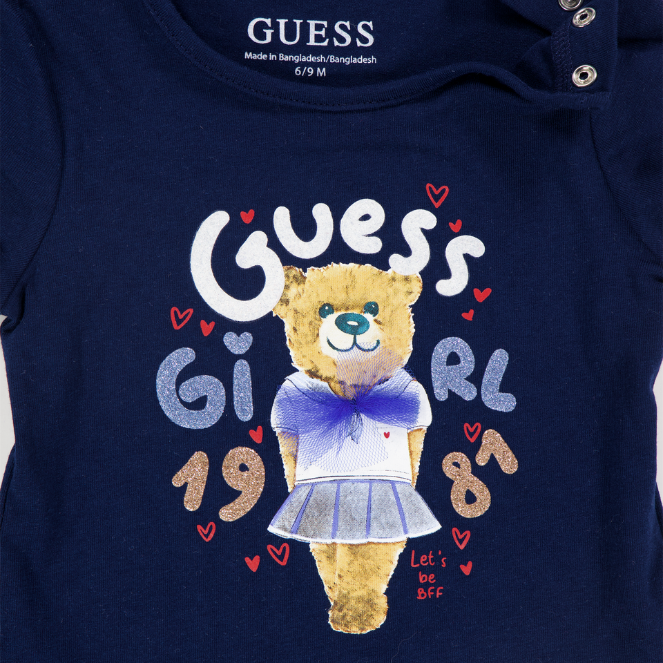 Guess Baby Meisjes T-Shirt In Navy