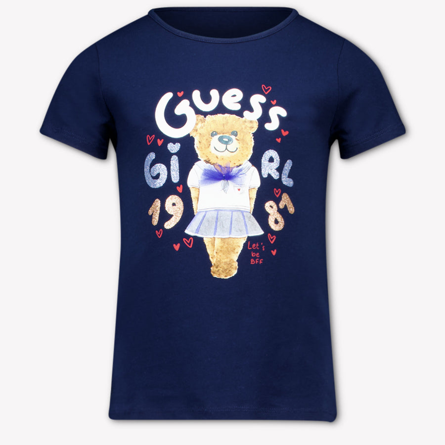 Guess Kids Girls T-Shirt In Navy
