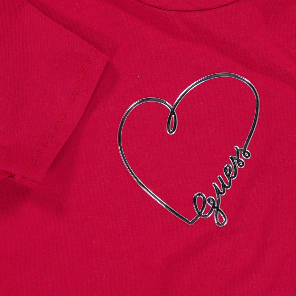 Guess Kinder Meisjes T-Shirt In Rood