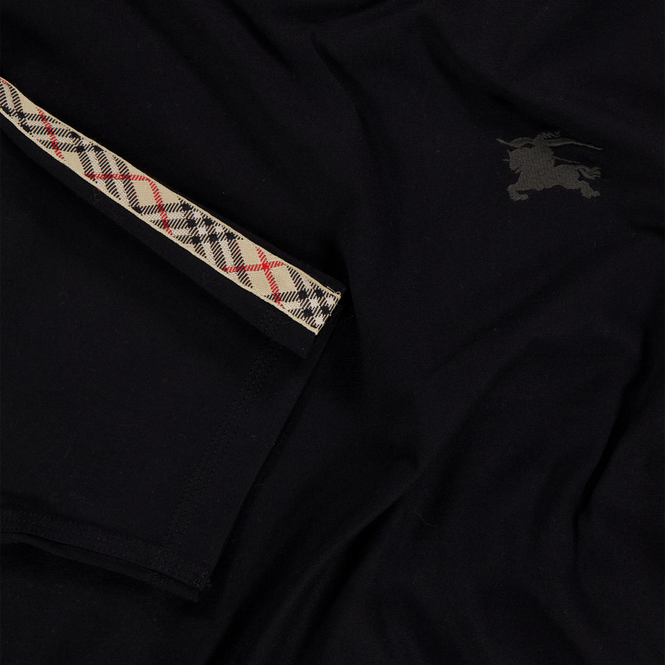 Burberry Cedar Check Kids Unisex T-Shirt In Black