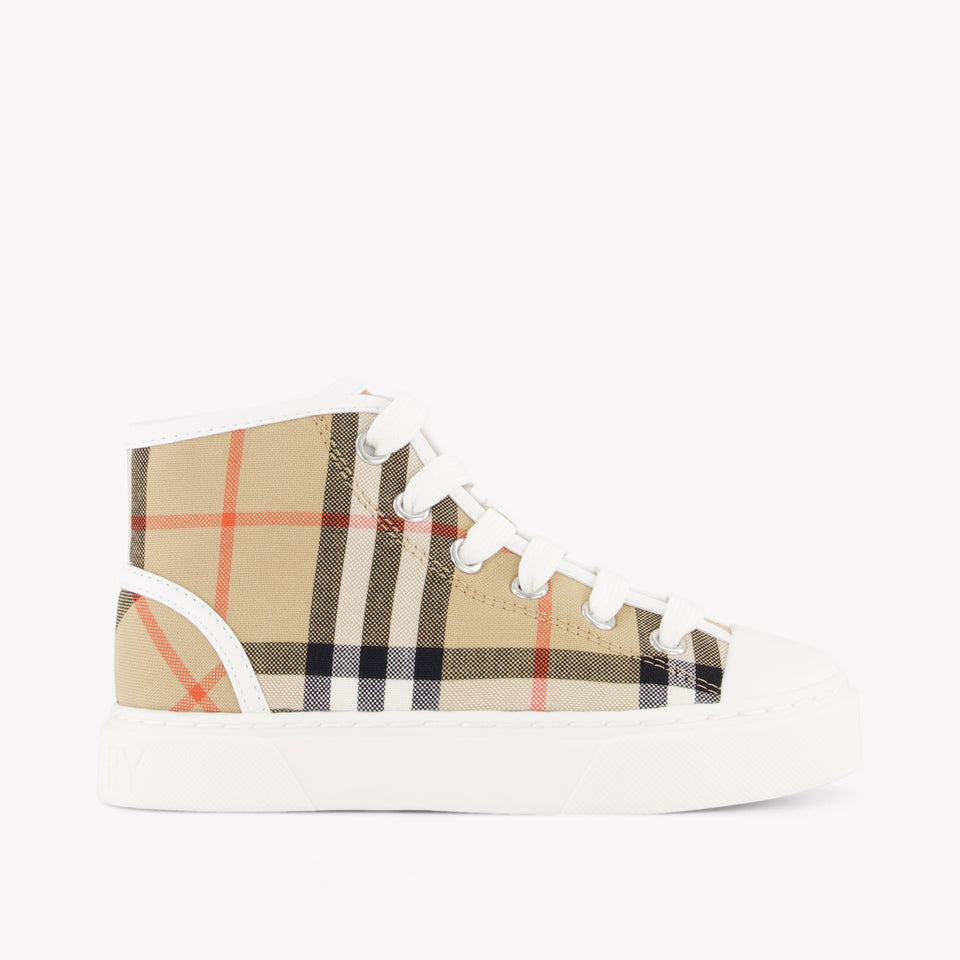 Burberry Teddy Unisex Sneakers In Beige