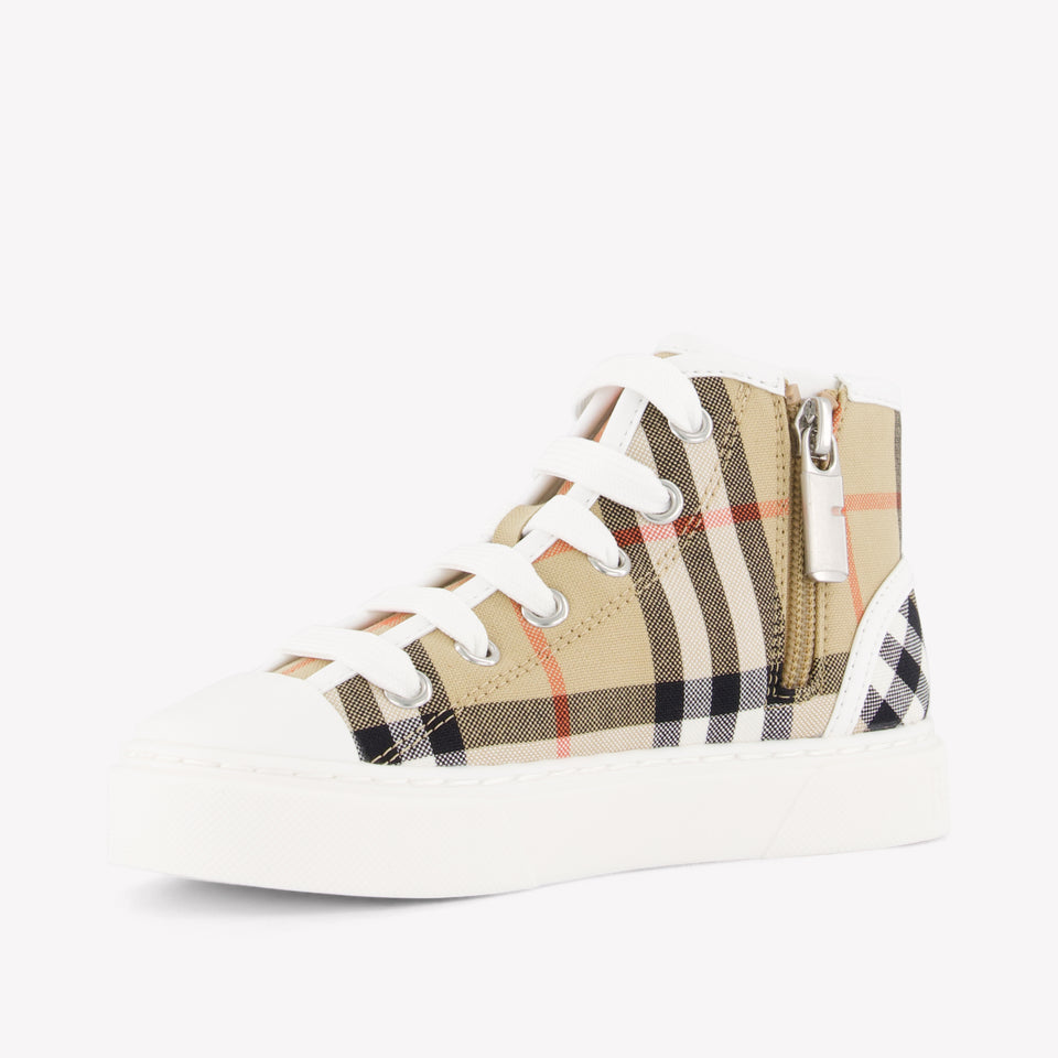 Burberry Teddy Unisex Sneakers In Beige