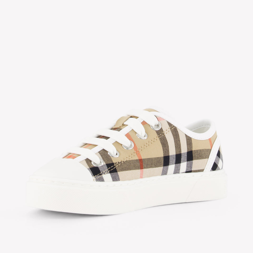 Burberry Teddy Unisex Sneakers In Beige