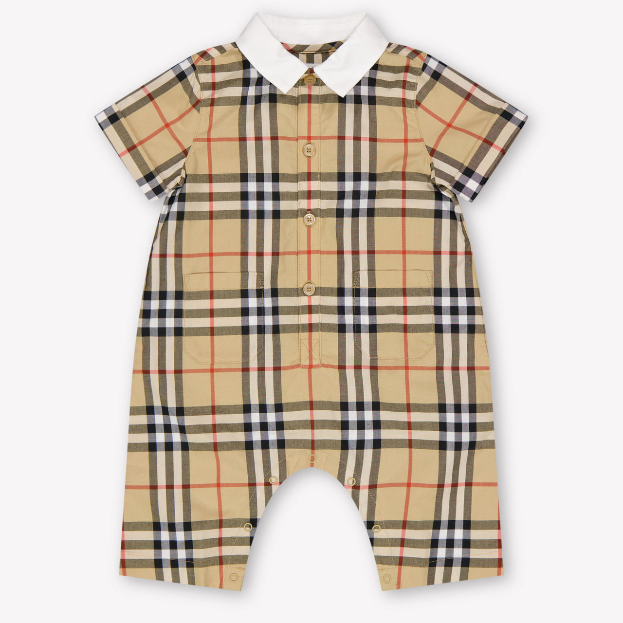 Burberry Andrew Baby Boys Playsuit In Beige