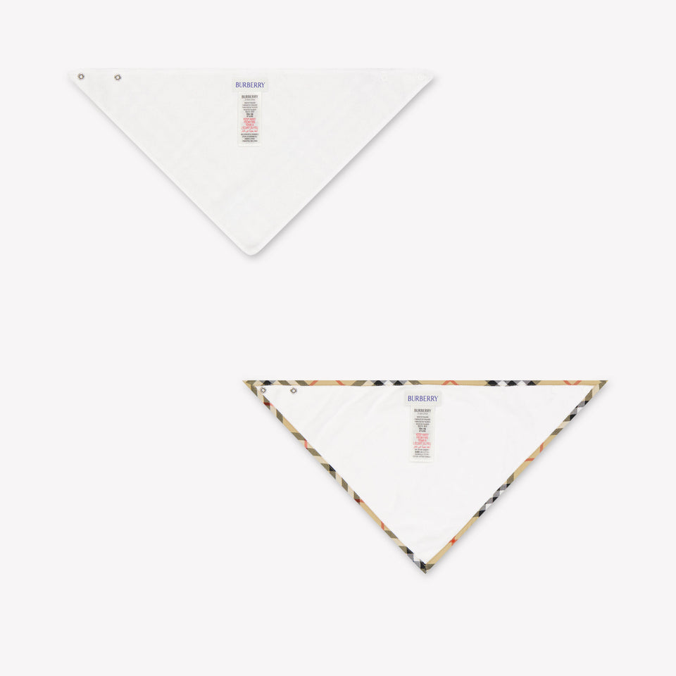 Burberry Snap Bibo Baby Unisex Accessory In White