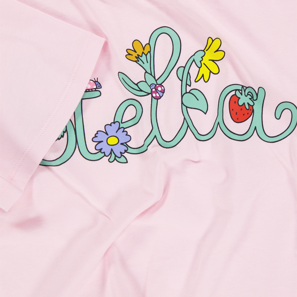 Stella McCartney Kinder Meisjes T-Shirt In Licht Roze