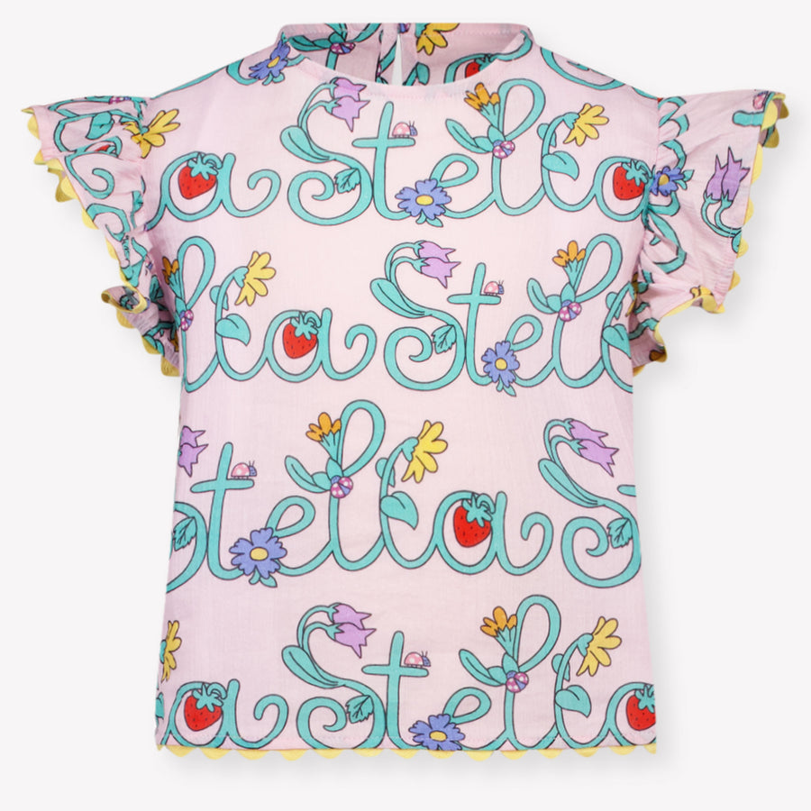 Stella McCartney Kids Girls T-Shirt In Light Pink