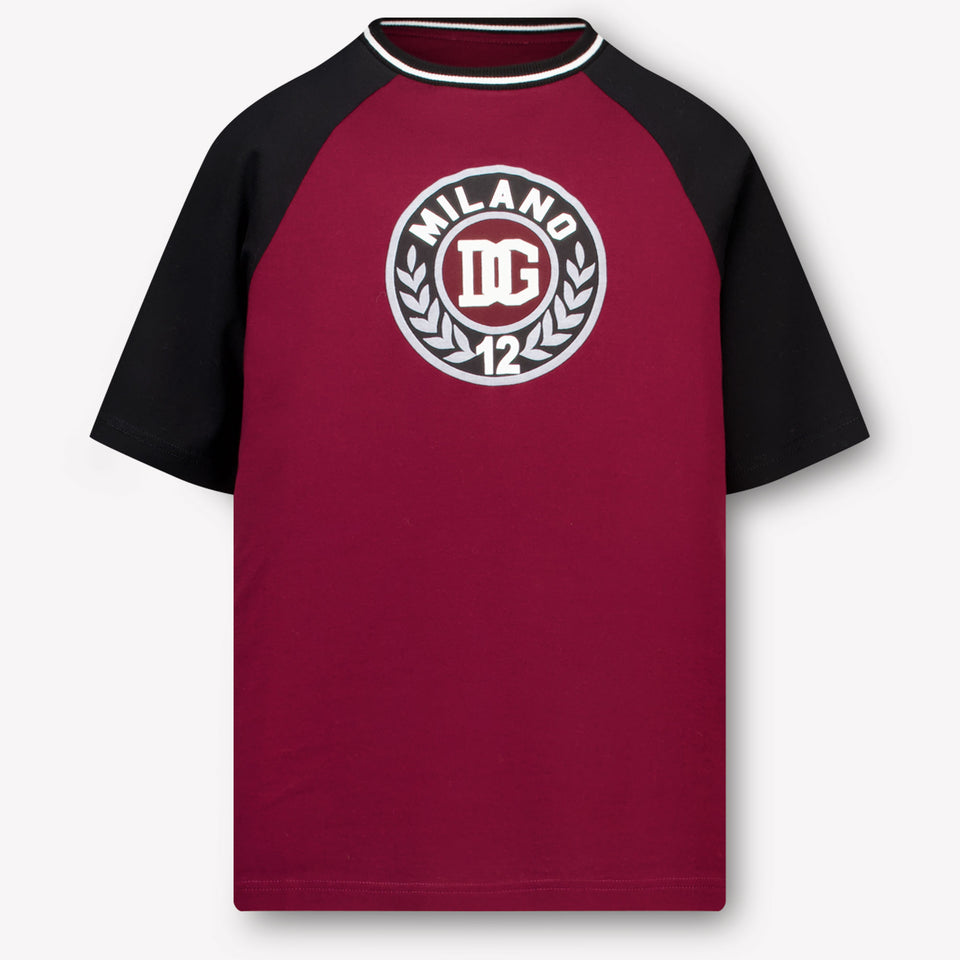 Dolce & Gabbana Kids Boys T-Shirt In Bordeaux