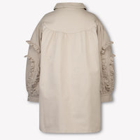 Donsje Amsterdam Kids Girls Dress In Taupe