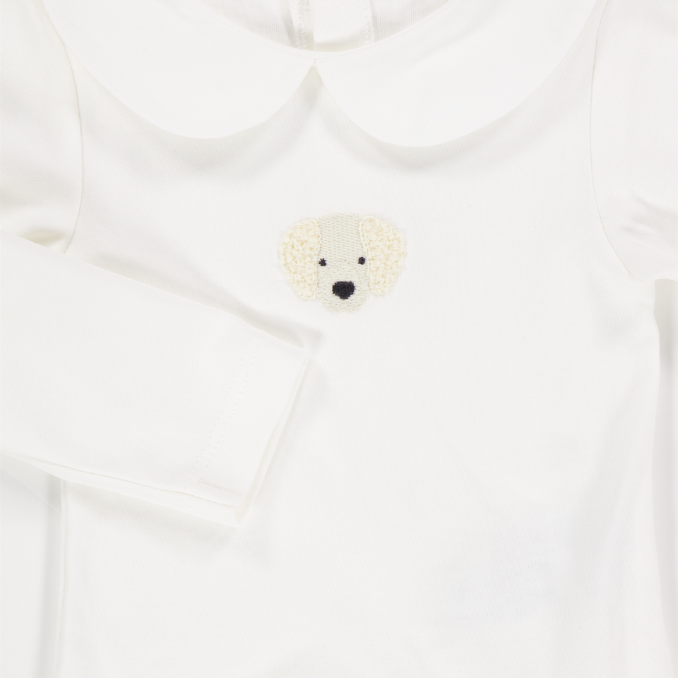 Donsje Amsterdam Baby Unisex Romper In OffWhite