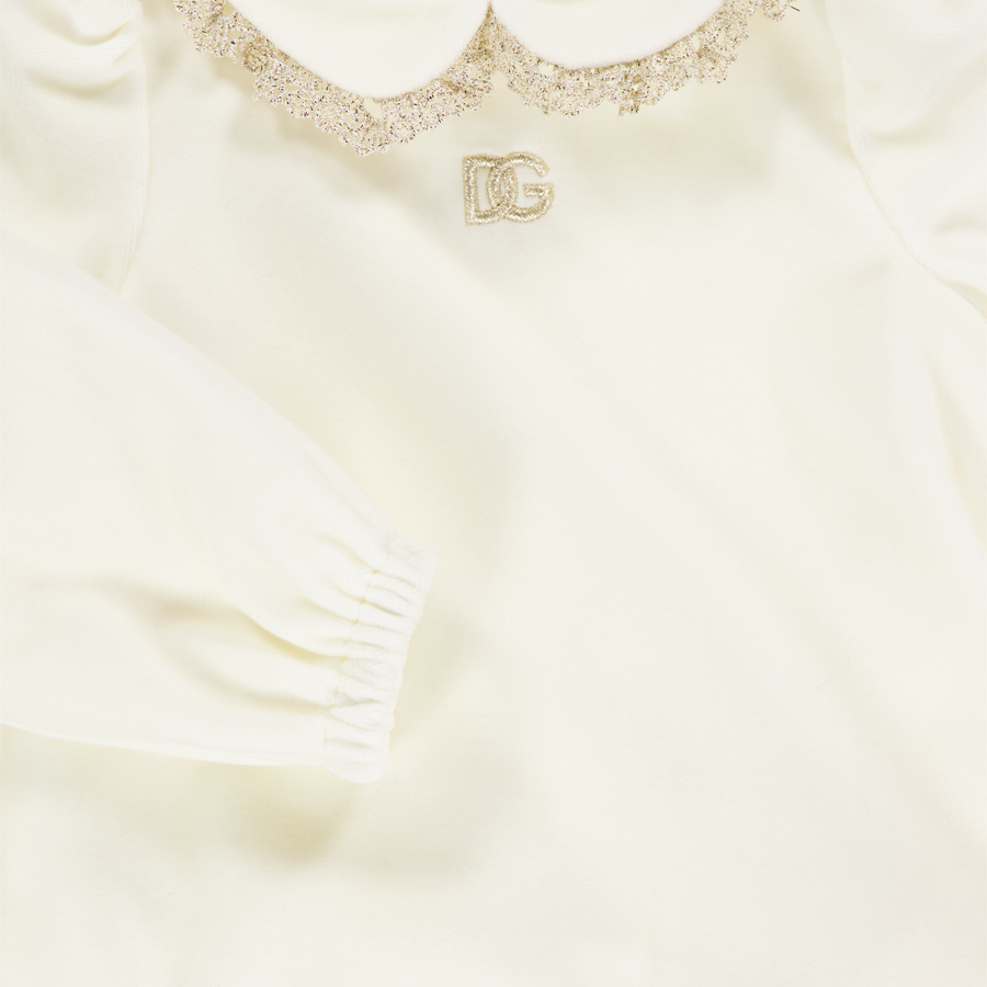 Dolce & Gabbana Baby Meisjes Jurk In Off White