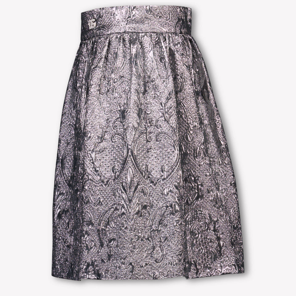 Dolce & Gabbana Kids Girls Skirt In Silver