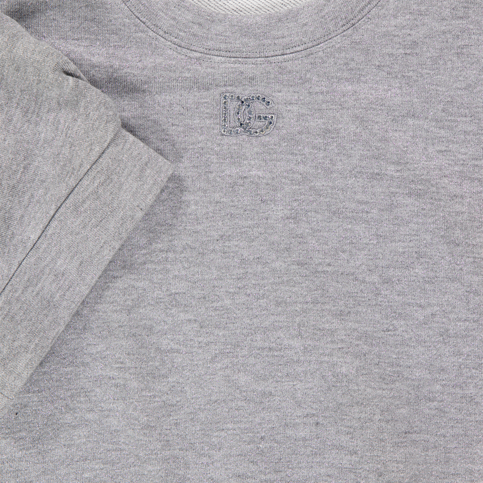 Dolce & Gabbana Kids Girls Skirt In Silver