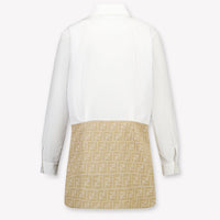 Fendi Kids Girls Dress In Beige