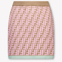 Fendi Kids Girls Skirt In Camel