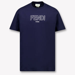 Fendi Kids Boys T-Shirt In Navy