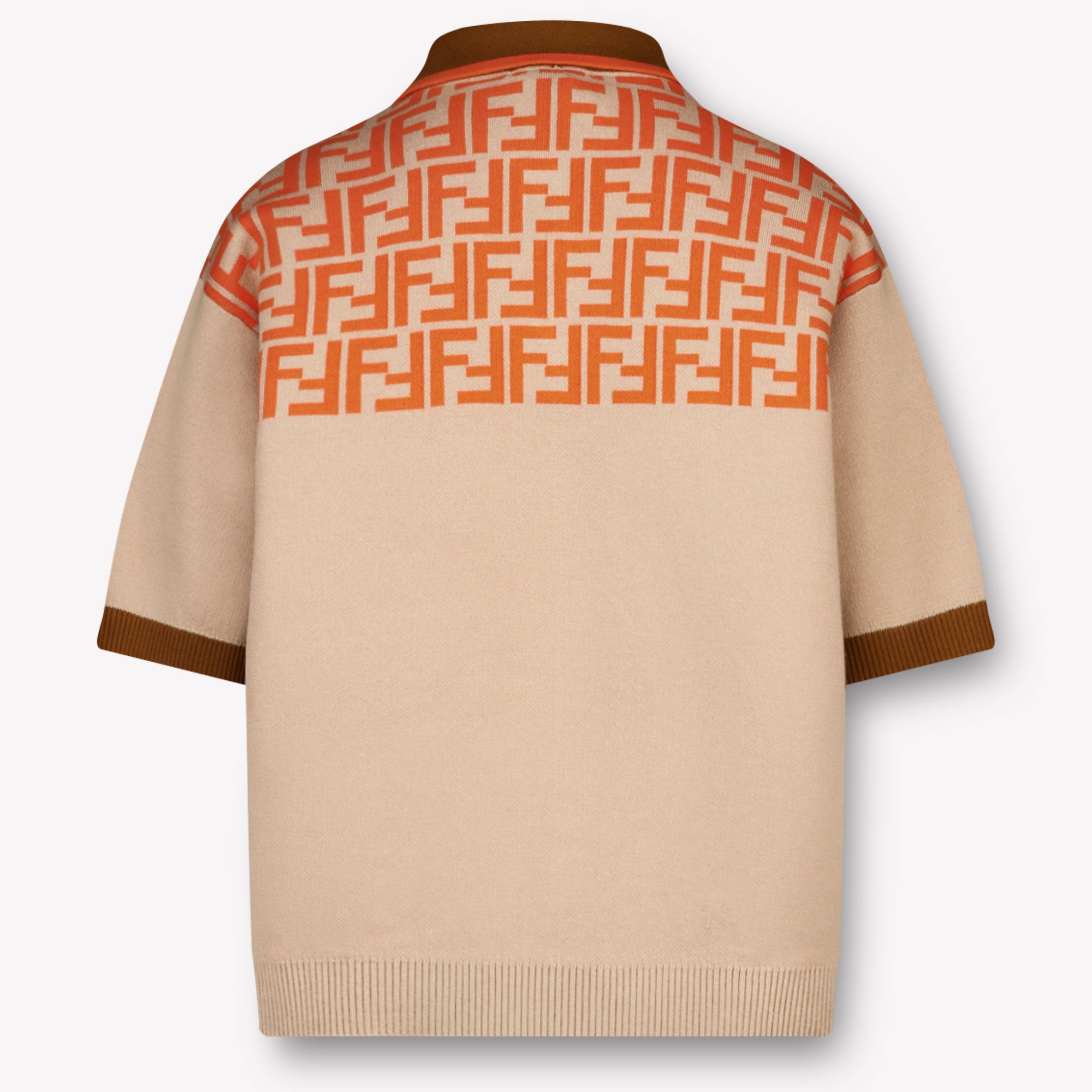 Fendi Kids Boys Polo In Beige