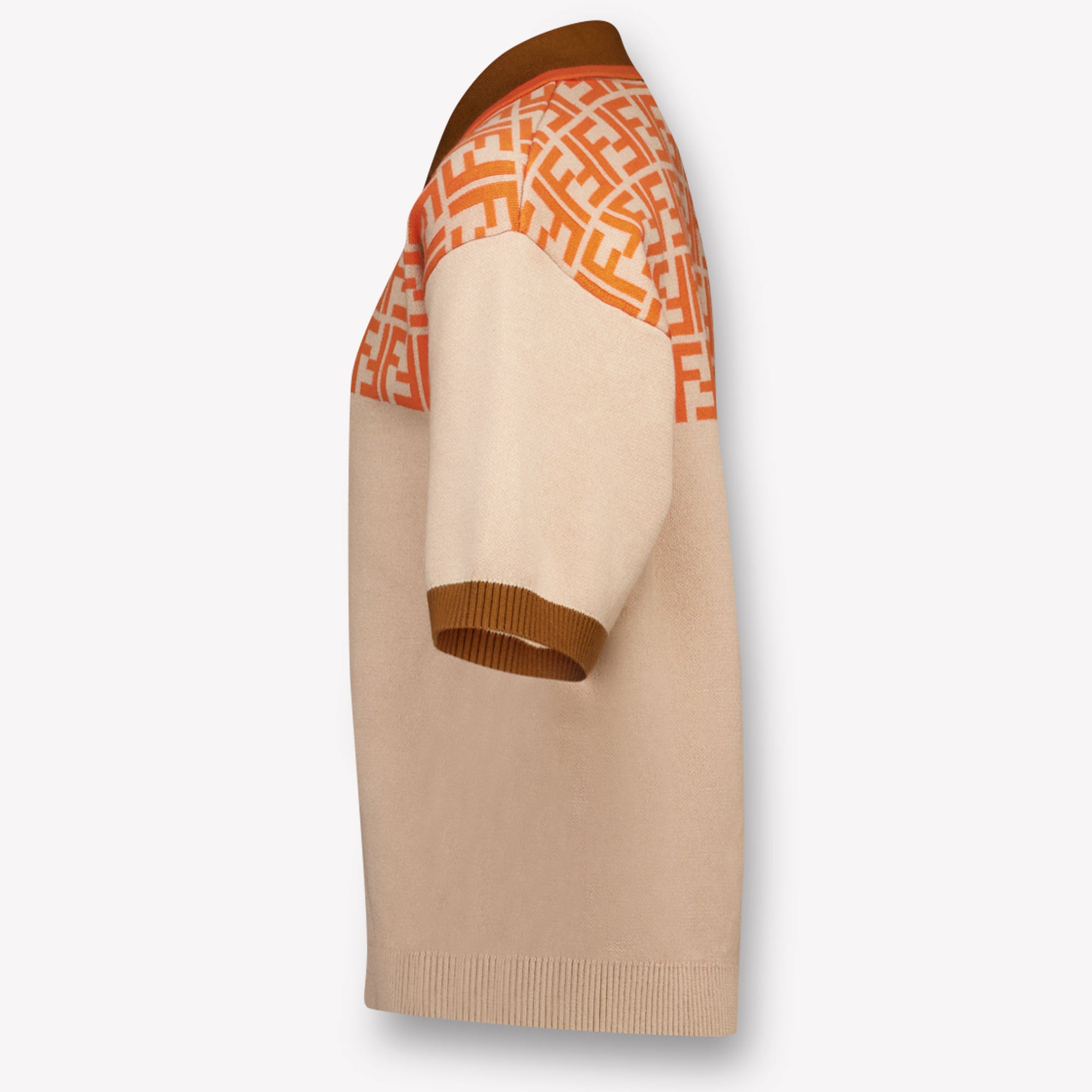 Fendi Kids Boys Polo In Beige