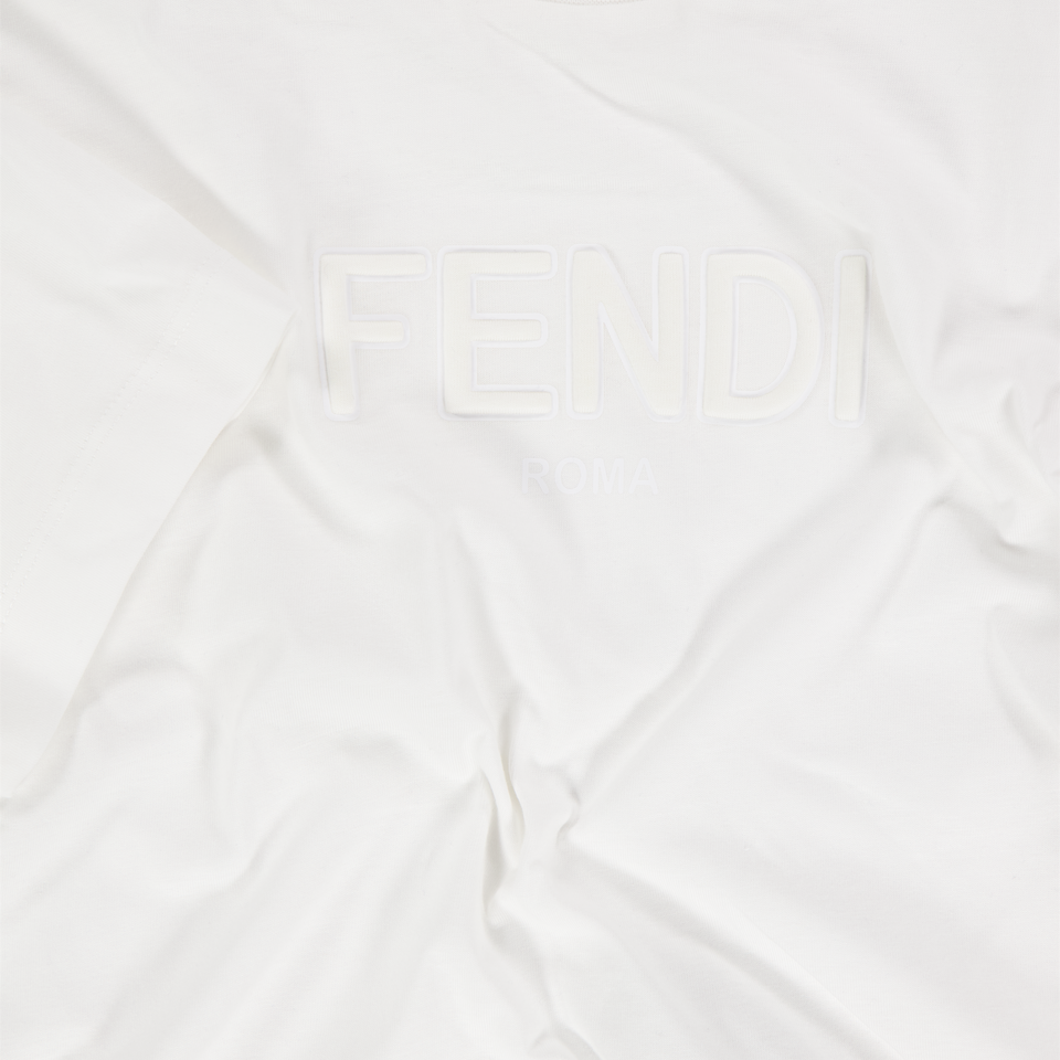 Fendi Kids Unisex T-Shirt In White