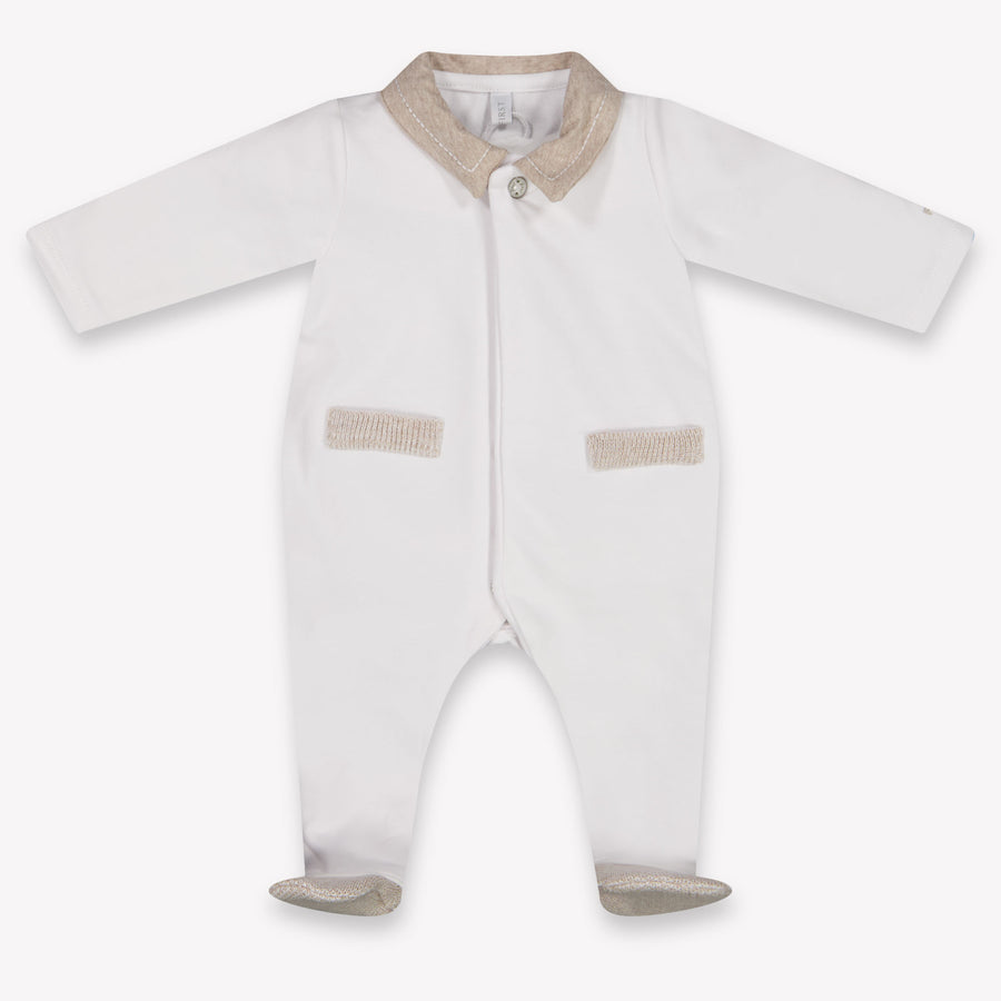 First Baby Jongens Boxpakje In Wit