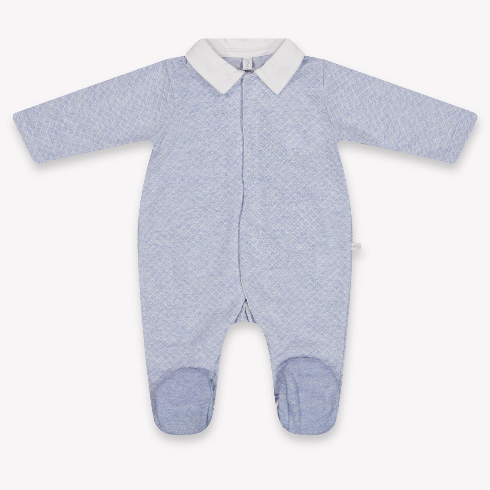First Baby Boys Playsuit In Light Blue