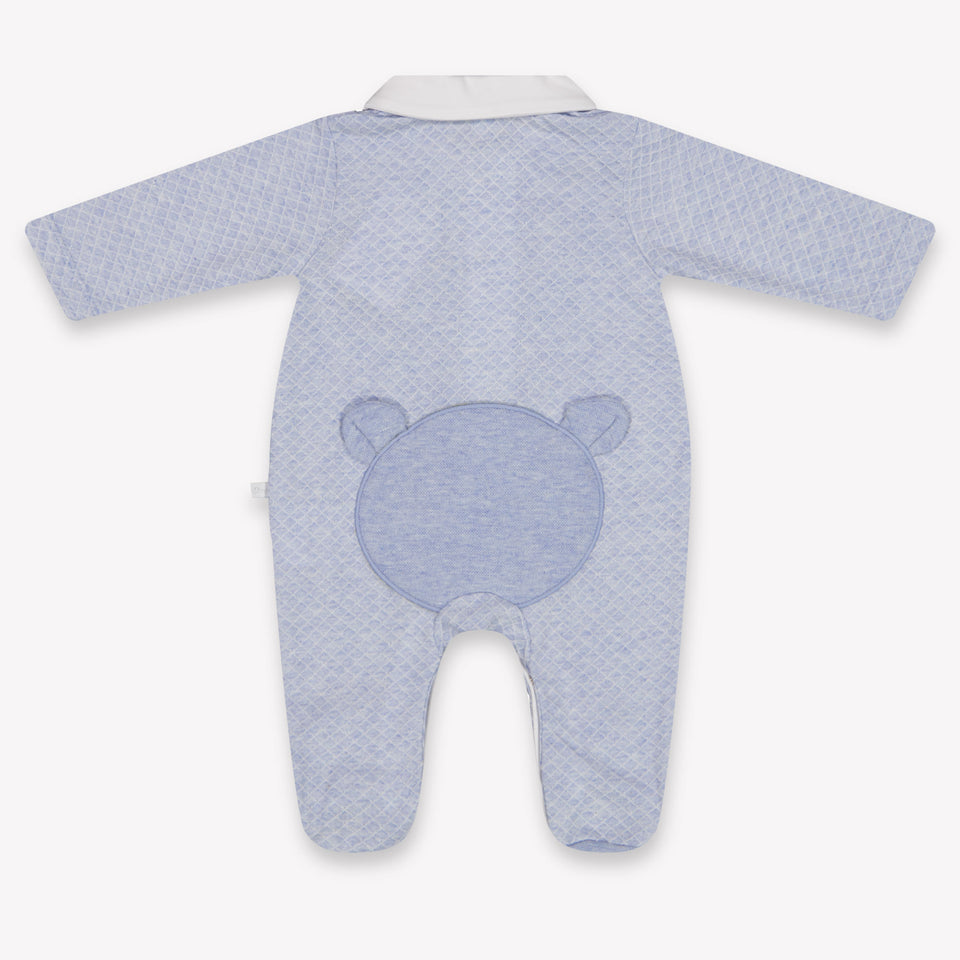 First Baby Boys Playsuit In Light Blue