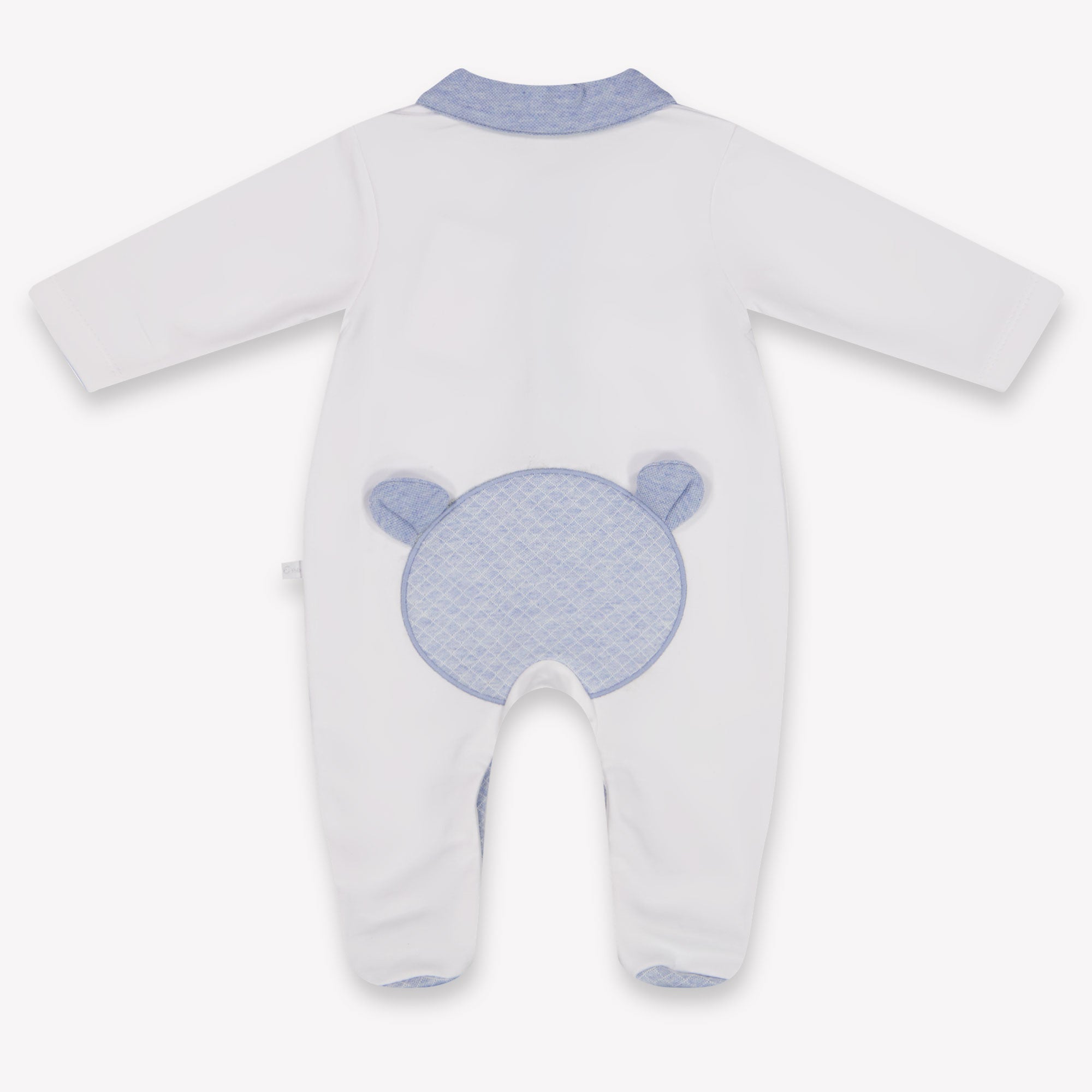 First Baby Boys Playsuit In White