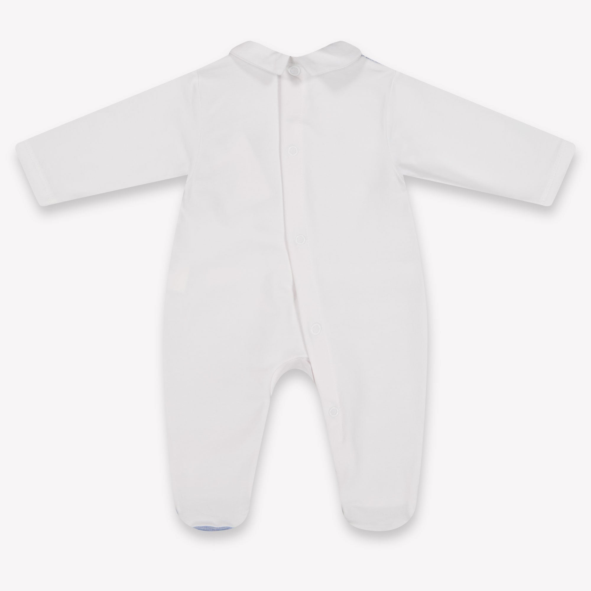 First Baby Boys Playsuit In Light Blue