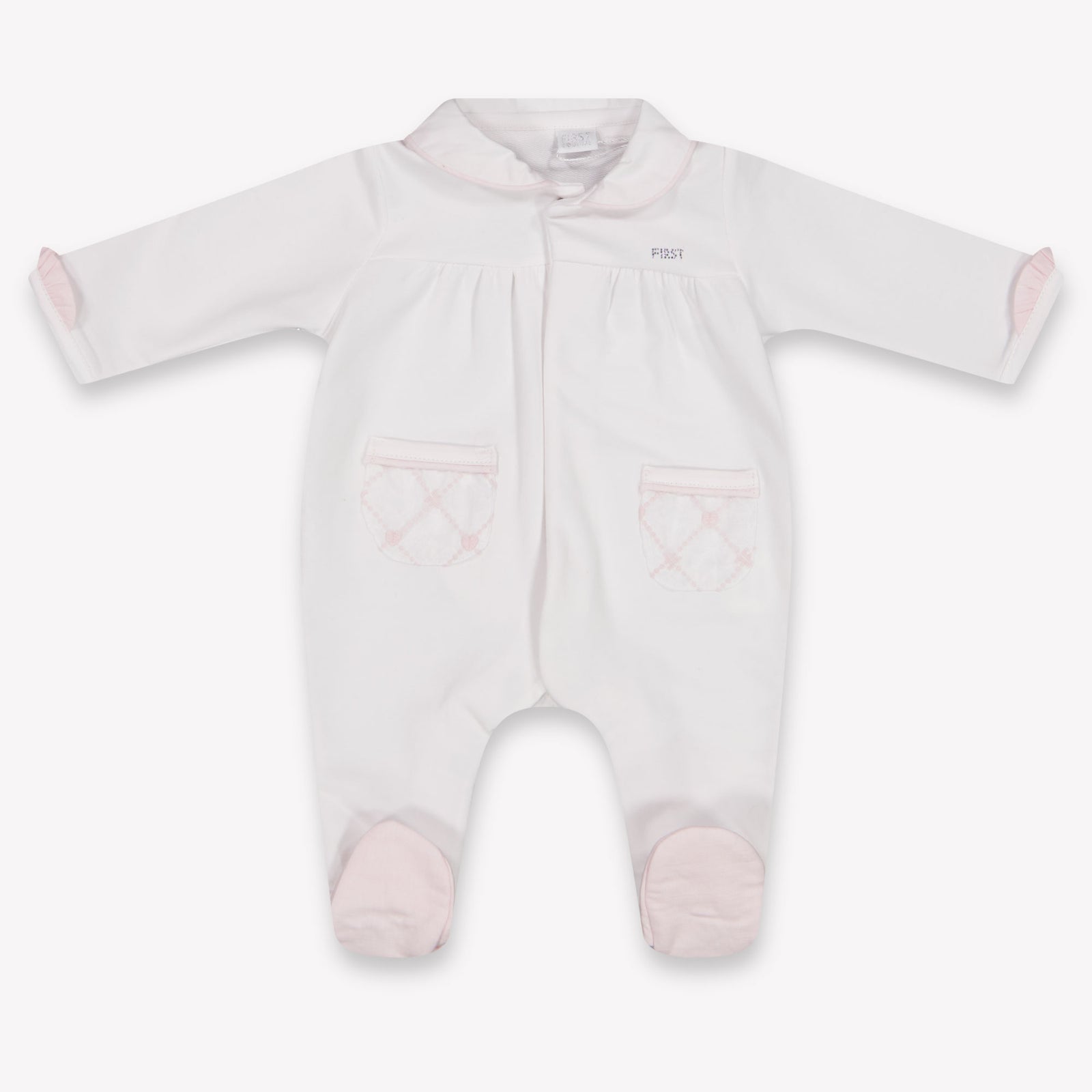 First Baby Girls Playsuit In White