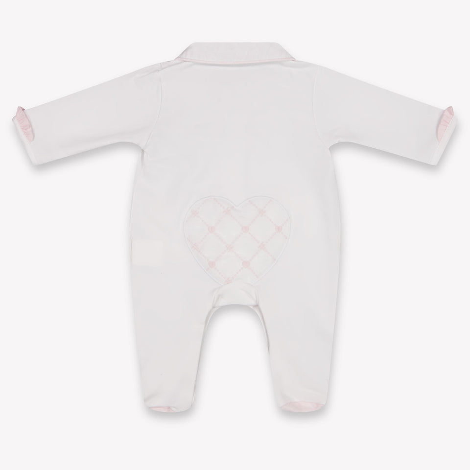 First Baby Girls Playsuit In White