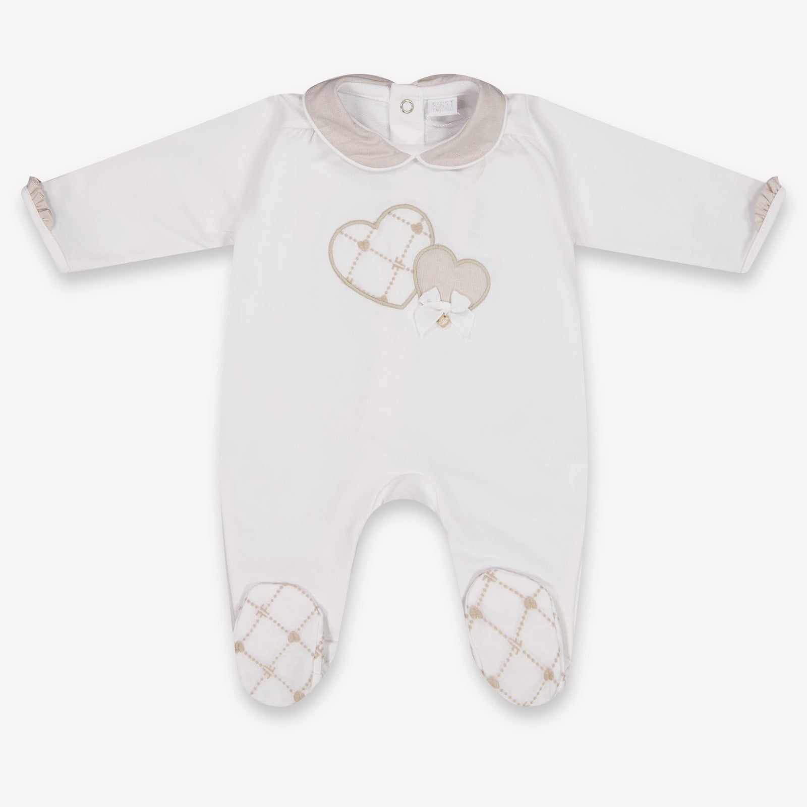 First Baby Girls Playsuit In Light Beige