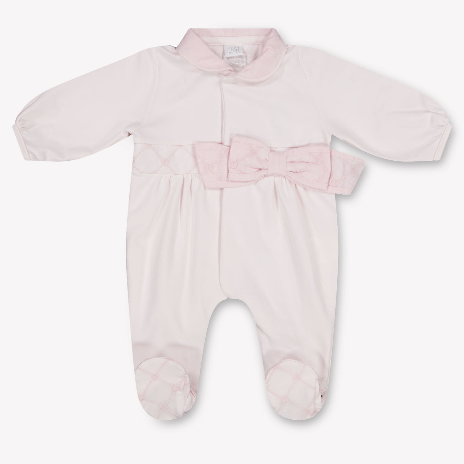 First Baby Girls Playsuit In Light Pink